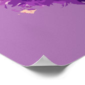 Poster Peinture d'aquarelle de chat mignonne avec la flor (Coin)