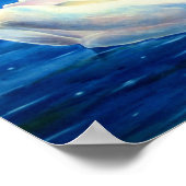 Poster Peinture d'aquarelle de cygne blanc, sauvagine, oi (Coin)