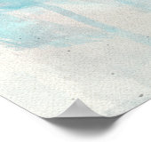 Poster Peinture d'aquarelle de la tortue verte hawaïenne (Coin)