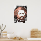 Poster Peinture d'aquarelle en or Frederick Douglass (Cuisine)