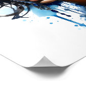 Poster Peinture d'aquarelle pour femme afro-américaine (Coin)