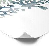 Poster Peinture d'aquarelle sous-marine sur la barrière d (Coin)