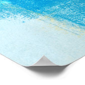 Poster Peinture d'art Abstrait turquoise "profonde" (Coin)