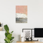 Poster Peinture d'art Abstraite Pink Pastel (Bureau à domicile)