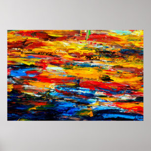 Poster Peinture d'art avec palette couteaux, peinture