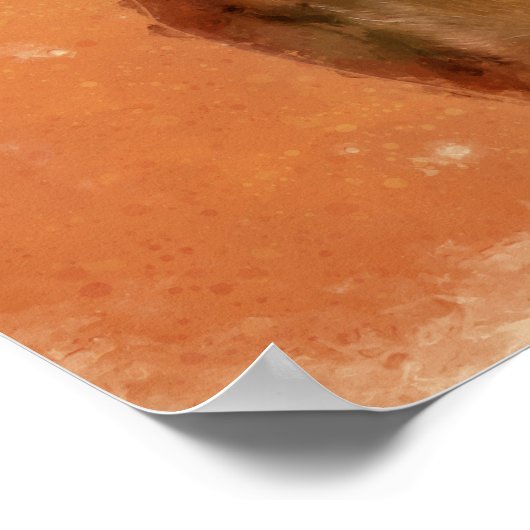 Poster Peinture d'art de Chien Vizsla en Hongrie (Coin)