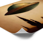 Poster Peinture d'art vintage UFO (Coin)
