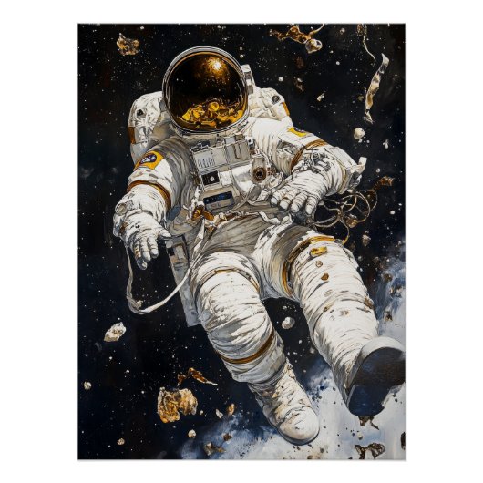 Poster Peinture d'astronaute (Devant)