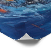 Poster Peinture de baleine d'art moderne (Coin)