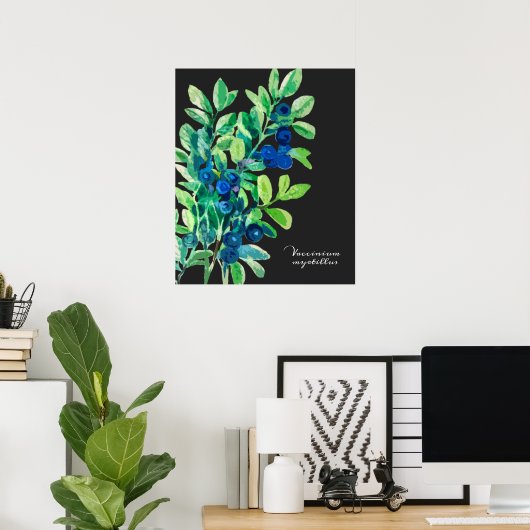 Poster Peinture de bleuet (Bureau à domicile)