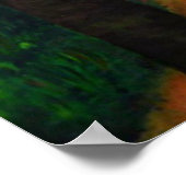 Poster Peinture de bois - Abandon Lune (Coin)