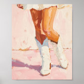 Poster Peinture de bottes de cowgirl - Western Chic Wall  (Devant)
