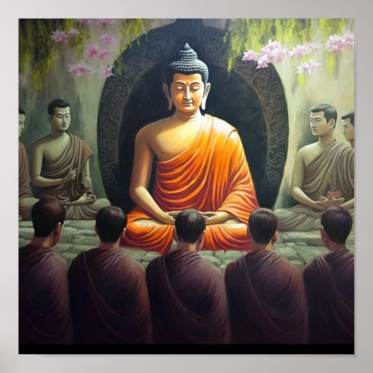 Poster Peinture de bouddha pour la tranquillité (Devant)