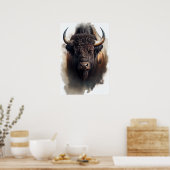 Poster Peinture de buffle américain (Cuisine)