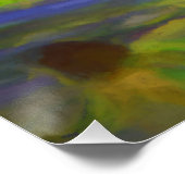 Poster Peinture de Bunting Indigo - Art original pour ois (Coin)