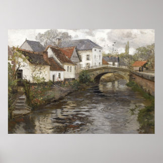 Poster Peinture de campagne anglaise, Paysage Vintage