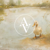 Poster Peinture de canard à côté du lac Paysage de printe