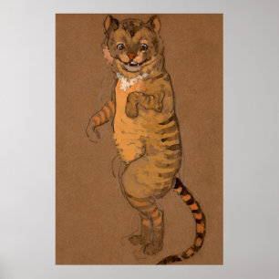 Poster Peinture de caractères de la forêt d'Alice et Wond