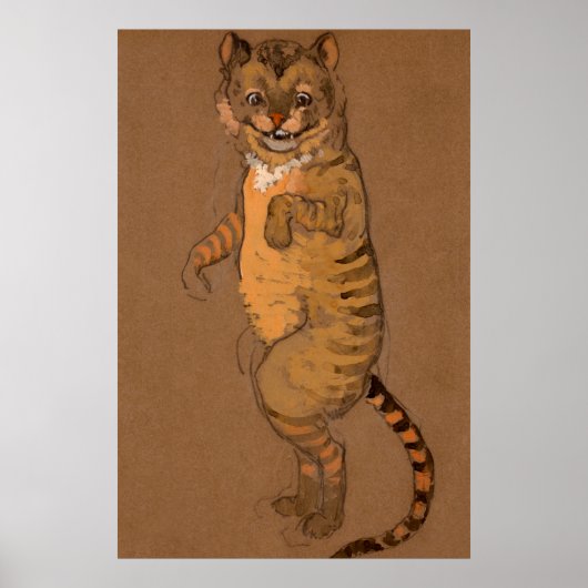 Poster Peinture de caractères de la forêt d'Alice et Wond (Devant)