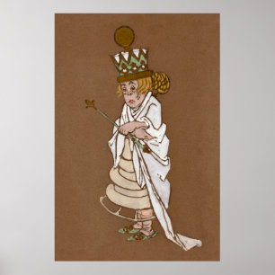 Poster Peinture de caractères Forêt Alice et Wonderland