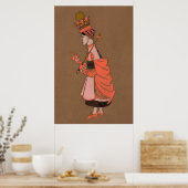 Poster Peinture de caractères Forêt Alice et Wonderland-3 (Cuisine)