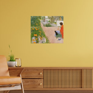 Poster Peinture de Carl Larsson, Pont,