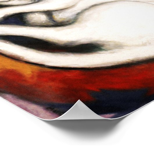 Poster Peinture de Chat Blanc de Franz Marc (Coin)