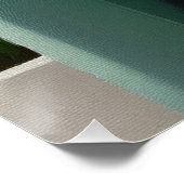 Poster Peinture de chat dormant sur un canapé vert (Coin)