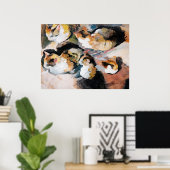 Poster Peinture de chats (Bureau à domicile)