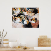 Poster Peinture de chats (Cuisine)