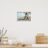 Poster Peinture de chats de Siamese paisible (Cuisine)