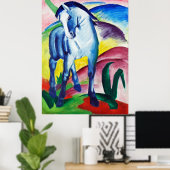 Poster Peinture de cheval bleu par Franz Marc (Bureau à domicile)
