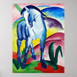 Poster Peinture de cheval bleu par Franz Marc