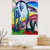 Poster Peinture de cheval bleu par Franz Marc (Cuisine)