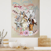 Poster Peinture de chèvre | Les cadeaux précieux de Dieu  (Cuisine)