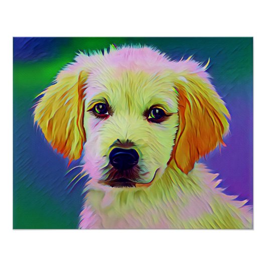 Poster Peinture de chien blanc Artwork-56742 (Devant)