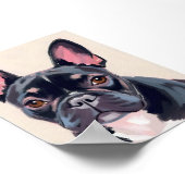 Poster Peinture de chien Bouledogue Français (Coin)