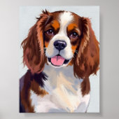 Poster Peinture de chien Cocker Spaniel (Devant)