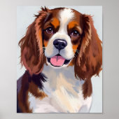 Poster Peinture de chien Cocker Spaniel (Devant)