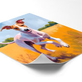 Poster Peinture de chien gris italien (Coin)