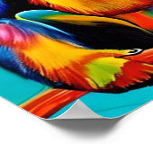 Poster Peinture de chimpanzé | Chimpanzé arc-en-ciel colo (Coin)