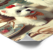 Poster Peinture de chiot maltais mignon (Coin)