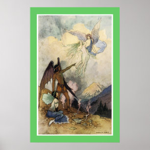 Poster Peinture de conte de fées vintage " Partez, esprit