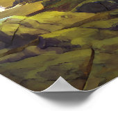 Poster Peinture de coucher de soleil sur la plage (Coin)