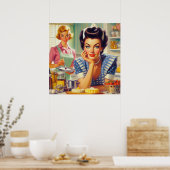 Poster Peinture de cuisine rétro (Cuisine)