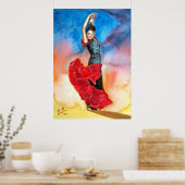 Poster Peinture de danseur flamenco (Cuisine)