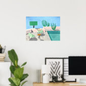 Poster peinture de David Hockney (Bureau à domicile)