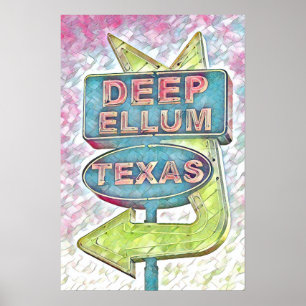 Poster Peinture de Deep Ellum, Dallas Texas