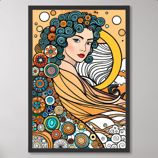 Poster peinture de déesse créateur diversité océan créate