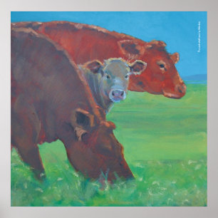 Poster Peinture de "deux vaches et demie"